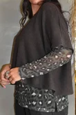 Bobby Mesh Layering Top Sana Leopard Deep Khaki